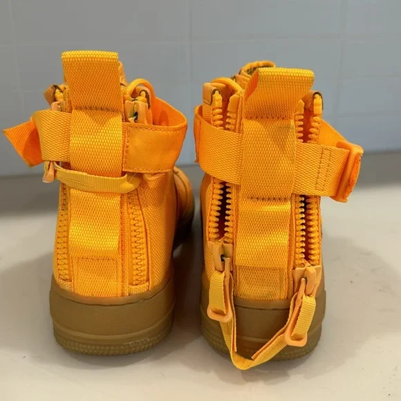 Nike SF Air Force 1 Mid 'OBJ'Laser Orange/Gum Sole Sneakers